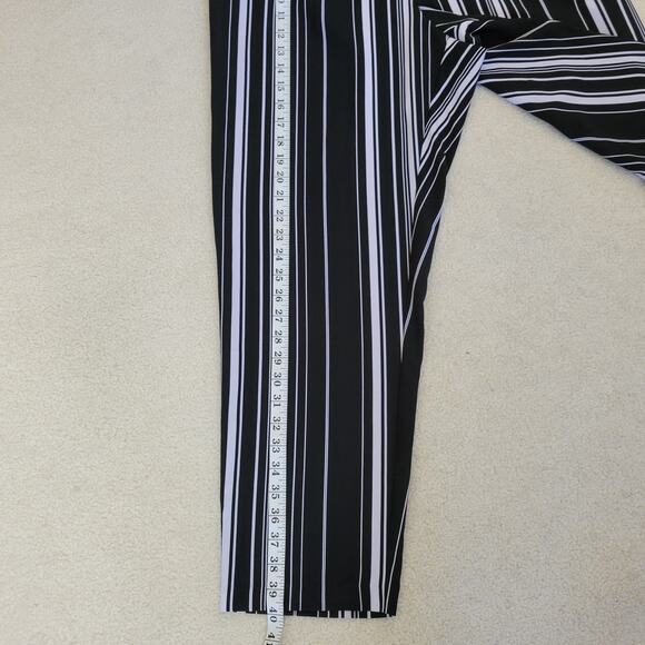 SOHO Apparel Ltd Size PXL Paperbag Pull On Wide Leg Pleated Striped Tie Pants - Picture 10 of 13